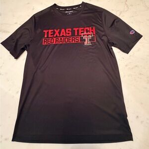 Champion Texas Tech Red Raiders Black T-Shirt with Logo Size Medium